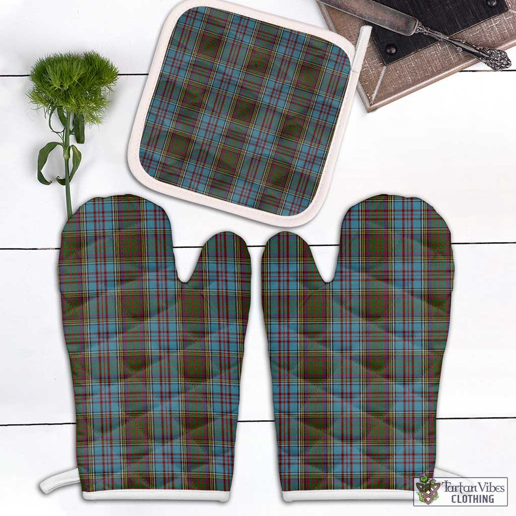 Anderson Tartan Combo Oven Mitt & Pot-Holder Combo 1 Oven Mitt & 1 Pot-Holder White - Tartan Vibes Clothing