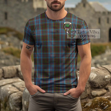 Anderson Tartan Cotton T-Shirt with Family Crest