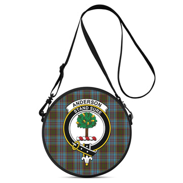 Anderson Tartan Round Satchel Bags with Family Crest