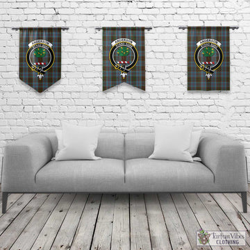 Anderson Tartan Gonfalon, Tartan Banner with Family Crest