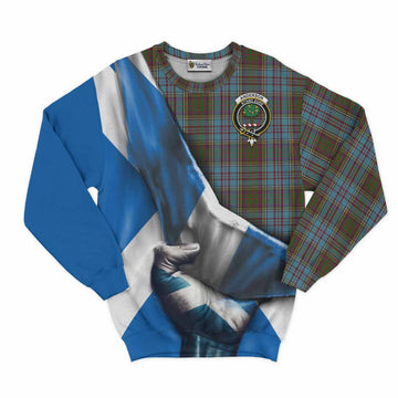 Anderson Tartan Sweatshirt with Family Crest Scotland Patriotic Style