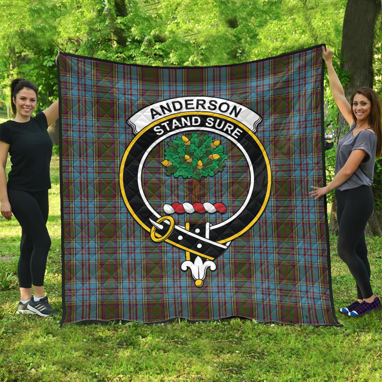 Anderson Tartan Quilt with Family Crest - Tartanvibesclothing