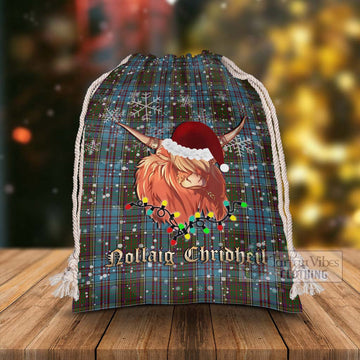 Anderson Tartan Christmas Santa's Bag with Highland Cow