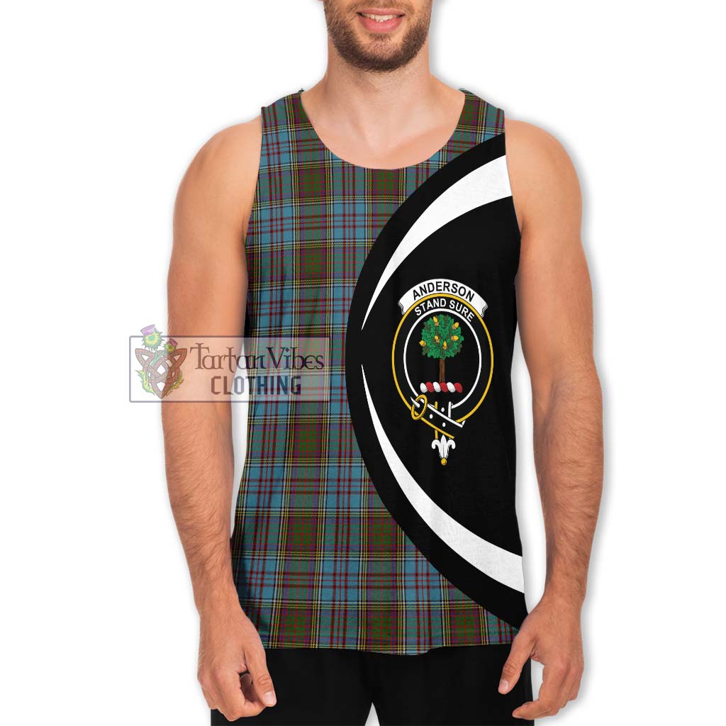 Anderson Tartan Men's Tank Top with Family Crest Circle Style Men - Tartan Vibes Clothing