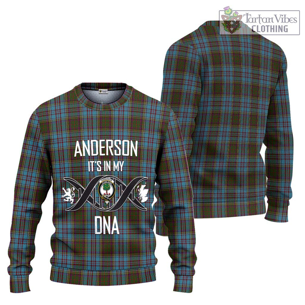 Anderson Tartan Knitted Sweater with Family Crest DNA In Me Style Unisex - Tartanvibesclothing Shop