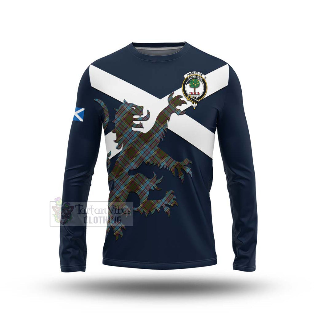 Tartan Vibes Clothing Anderson Tartan Lion Rampant Long Sleeve T-Shirt – Proudly Display Your Heritage with Alba Gu Brath and Clan Name