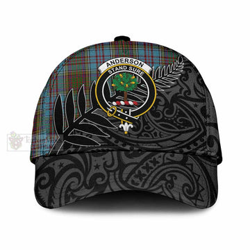 Anderson Crest Tartan Classic Cap with New Zealand Silver Fern Half Style