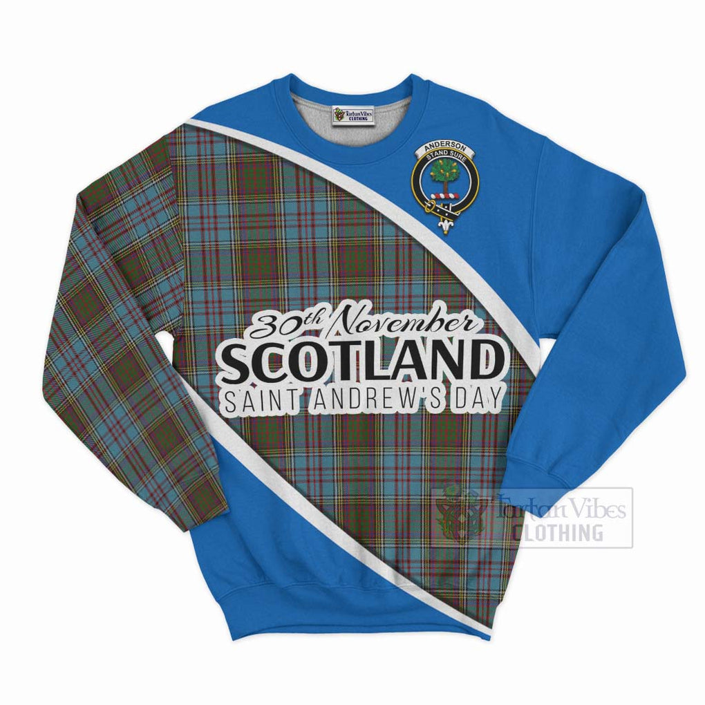 Tartan Vibes Clothing Anderson Family Crest Tartan Sweatshirt Celebrate Saint Andrew's Day in Style