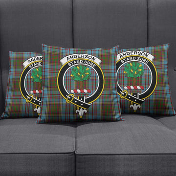 Anderson Tartan Pillow Cover with Family Crest