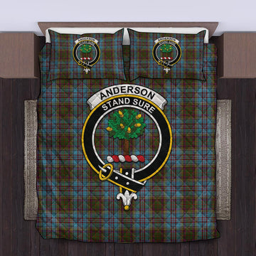 Anderson Tartan Quilt Bed Set with Family Crest