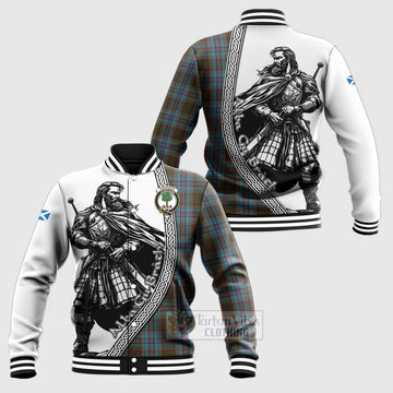 Anderson Tartan Clan Crest Baseball Jacket with Highlander Warrior Celtic Style