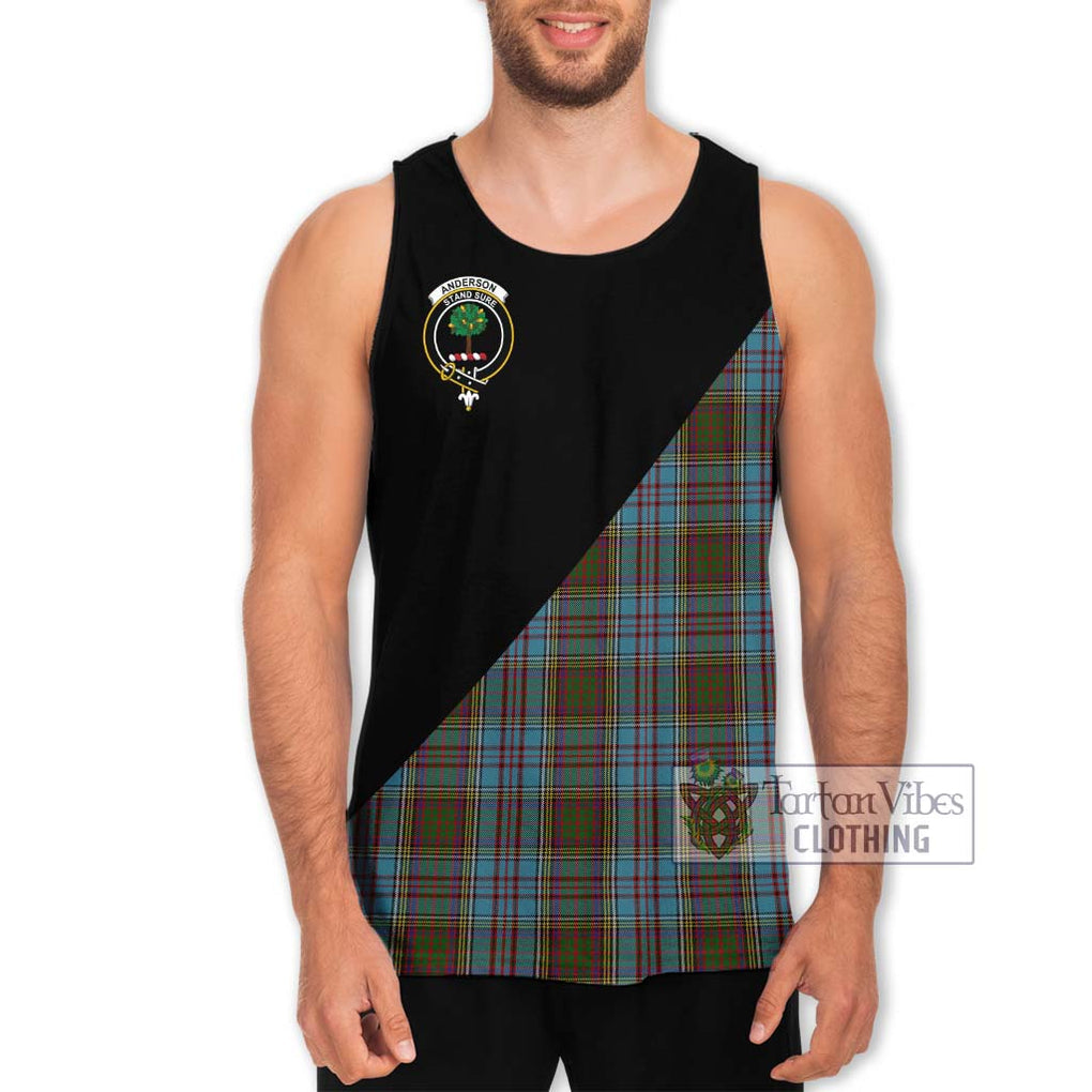 Anderson Tartan Men's Tank Top with Family Crest and Military Logo Style Men - Tartanvibesclothing Shop