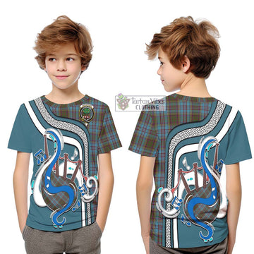 Anderson Tartan Kid T-Shirt with Epic Bagpipe Style