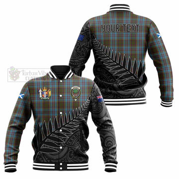 Anderson Crest Tartan Baseball Jacket with New Zealand Silver Fern Half Style