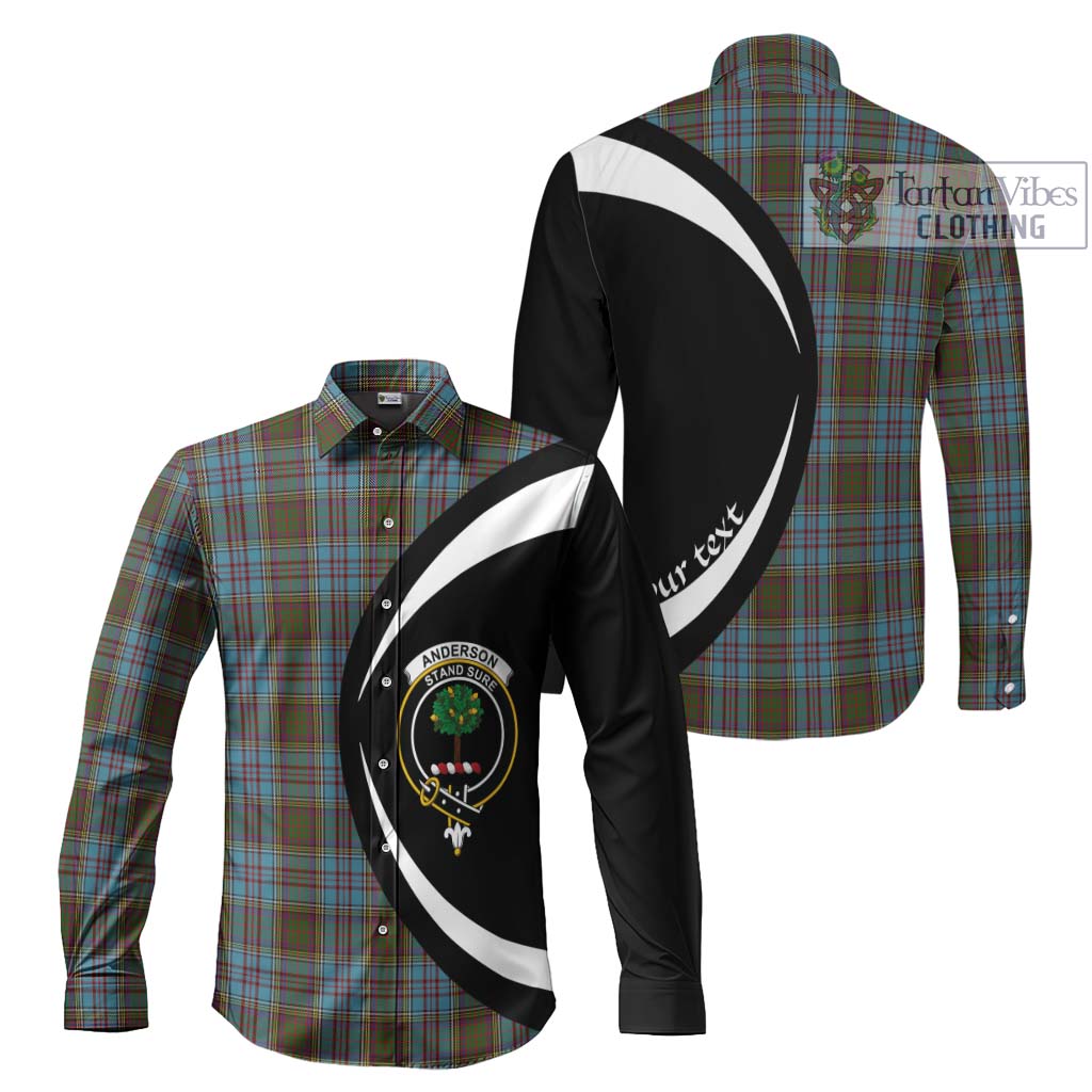 Tartan Vibes Clothing Anderson Tartan Long Sleeve Button Up with Family Crest Circle Style