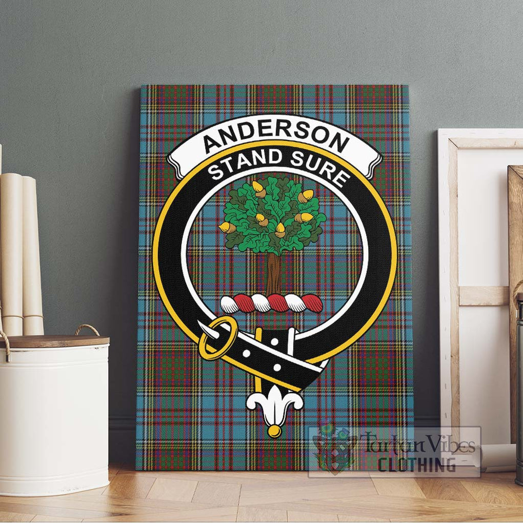 Anderson Tartan Canvas Print Wall Art with Family Crest Without Frame - Tartan Vibes Clothing