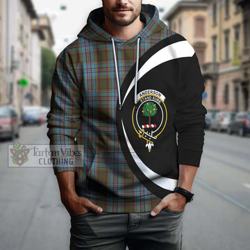 Anderson Tartan Hoodie with Family Crest Circle Style