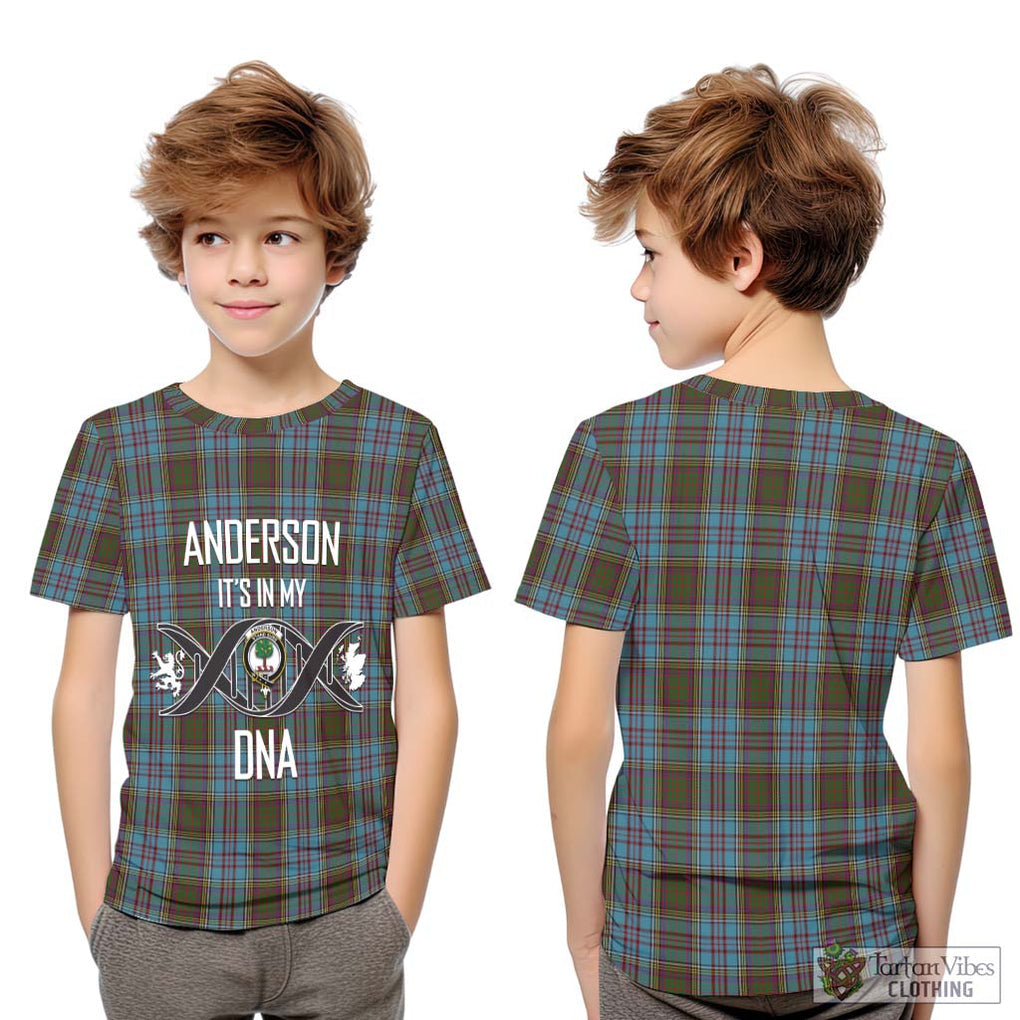 Anderson Tartan Kid T-Shirt with Family Crest DNA In Me Style Youth XL Size14 - Tartanvibesclothing Shop