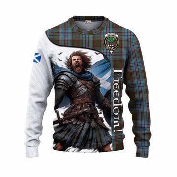 Anderson Crest Tartan Knitted Sweater Inspired by the Freedom of Scottish Warrior