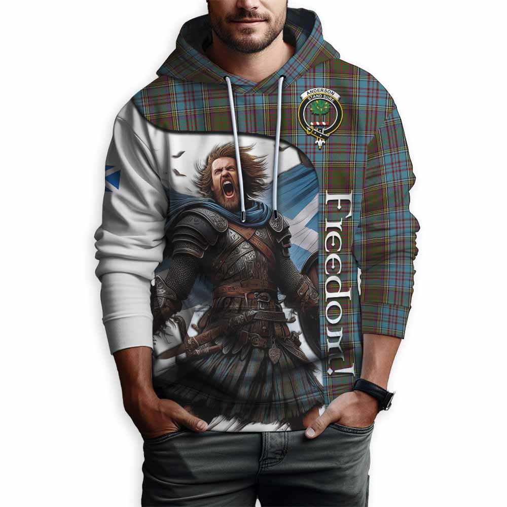 Tartan Vibes Clothing Anderson Crest Tartan Hoodie Inspired by the Freedom of Scottish Warrior