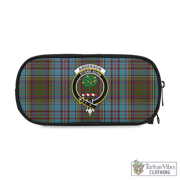 Anderson Tartan Pen and Pencil Case with Family Crest