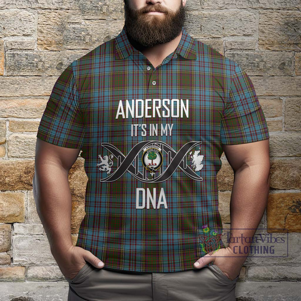 Anderson Tartan Polo Shirt with Family Crest DNA In Me Style Kid - Tartanvibesclothing Shop