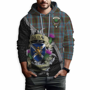 Anderson Tartan Family Crest Hoodie Lion Rampant Royal Thistle Shield Celtic Inspired Pullover Hoodie - Tartan Vibes Clothing