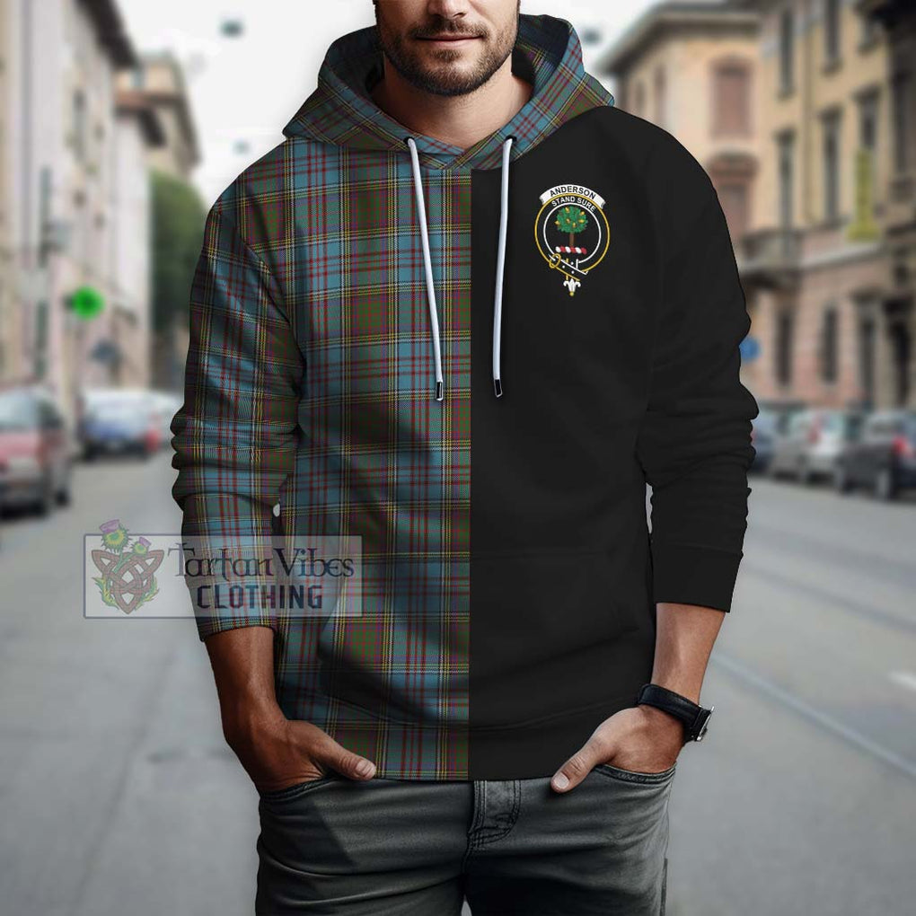 Anderson Tartan Hoodie with Family Crest and Half Of Me Style Zip Hoodie - Tartanvibesclothing Shop