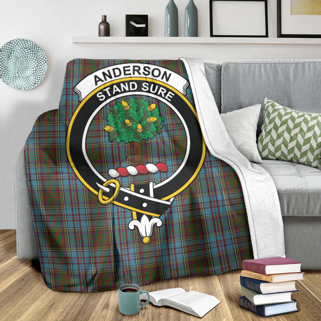 Anderson Tartan Blanket with Family Crest X-Large 59 x 79 inches 150 x 200 cm - Tartan Vibes Clothing