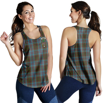 Anderson Tartan Women Racerback Tanks with Family Crest