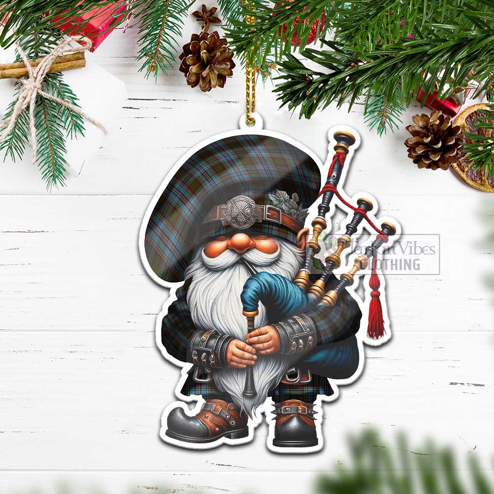 Tartan Vibes Clothing Anderson Tartan Badpiper Gnome Christmas Ornament