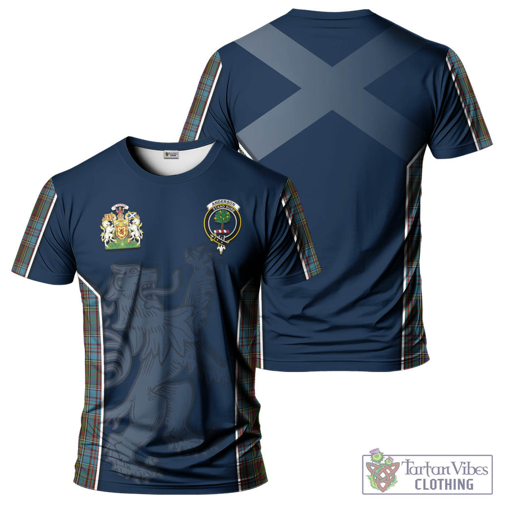 Tartan Vibes Clothing Anderson Tartan T-Shirt with Family Crest and Lion Rampant Vibes Sport Style