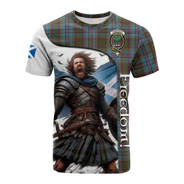 Anderson Crest Tartan Cotton T-shirt Inspired by the Freedom of Scottish Warrior