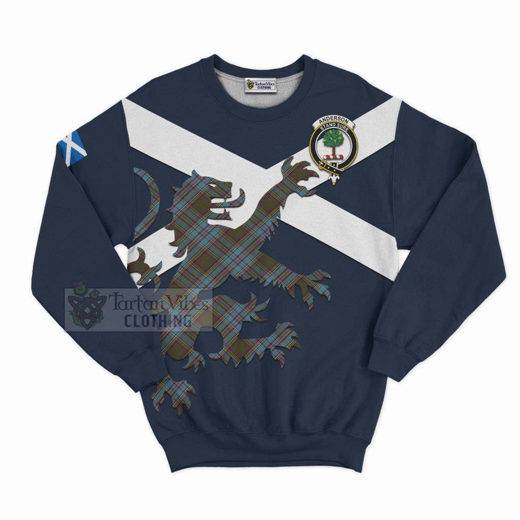 Tartan Vibes Clothing Anderson Tartan Lion Rampant Sweatshirt – Proudly Display Your Heritage with Alba Gu Brath and Clan Name