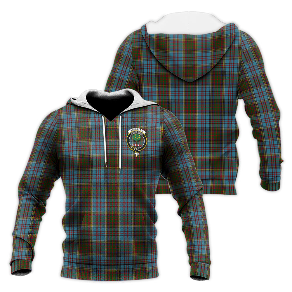 Anderson Tartan Knitted Hoodie with Family Crest Unisex Knitted Hoodie - Tartanvibesclothing