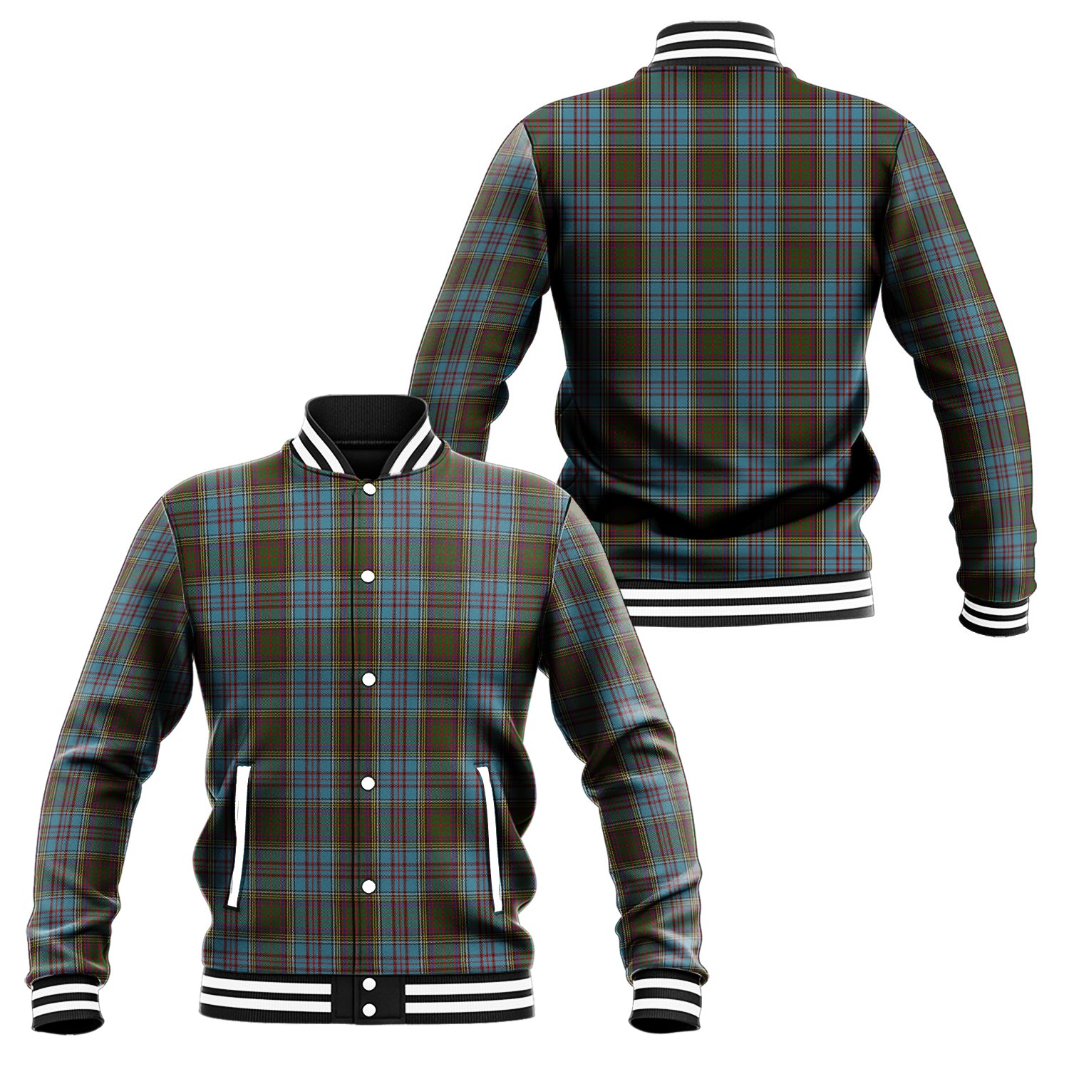 Anderson Tartan Baseball Jacket Unisex - Tartan Vibes Clothing