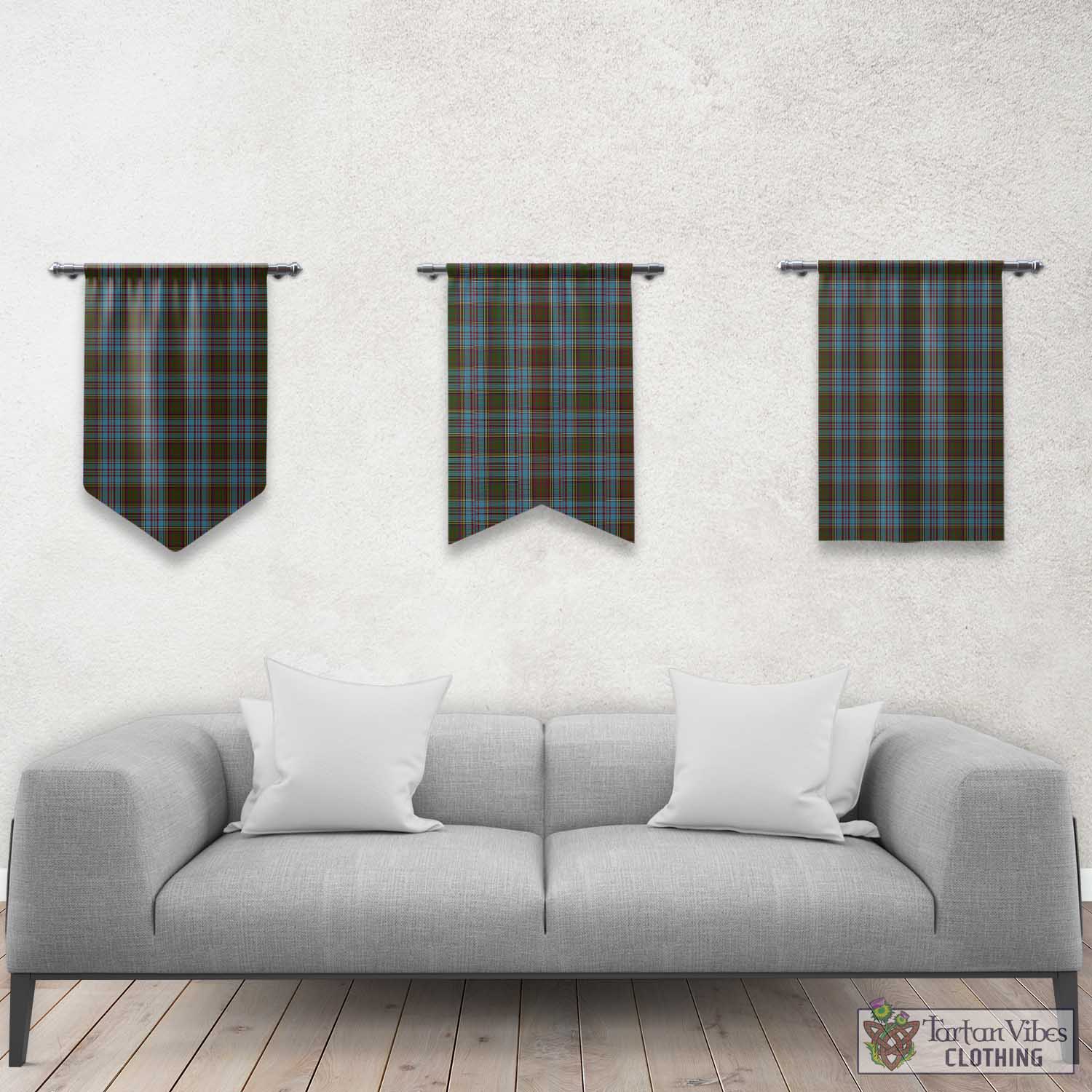 Tartan Vibes Clothing Anderson Tartan Gonfalon, Tartan Banner