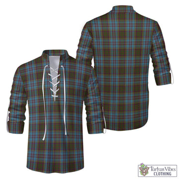 Anderson Tartan Men's Scottish Traditional Jacobite Ghillie Kilt Shirt