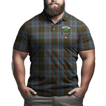 Anderson Tartan Men's Polo Shirt with Family Crest