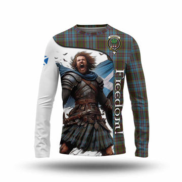 Anderson Crest Tartan Long Sleeve T-Shirt Inspired by the Freedom of Scottish Warrior