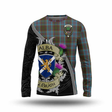 Anderson Tartan Family Crest Long Sleeve T-Shirt Lion Rampant Royal Thistle Shield Celtic Inspired Unisex - Tartan Vibes Clothing