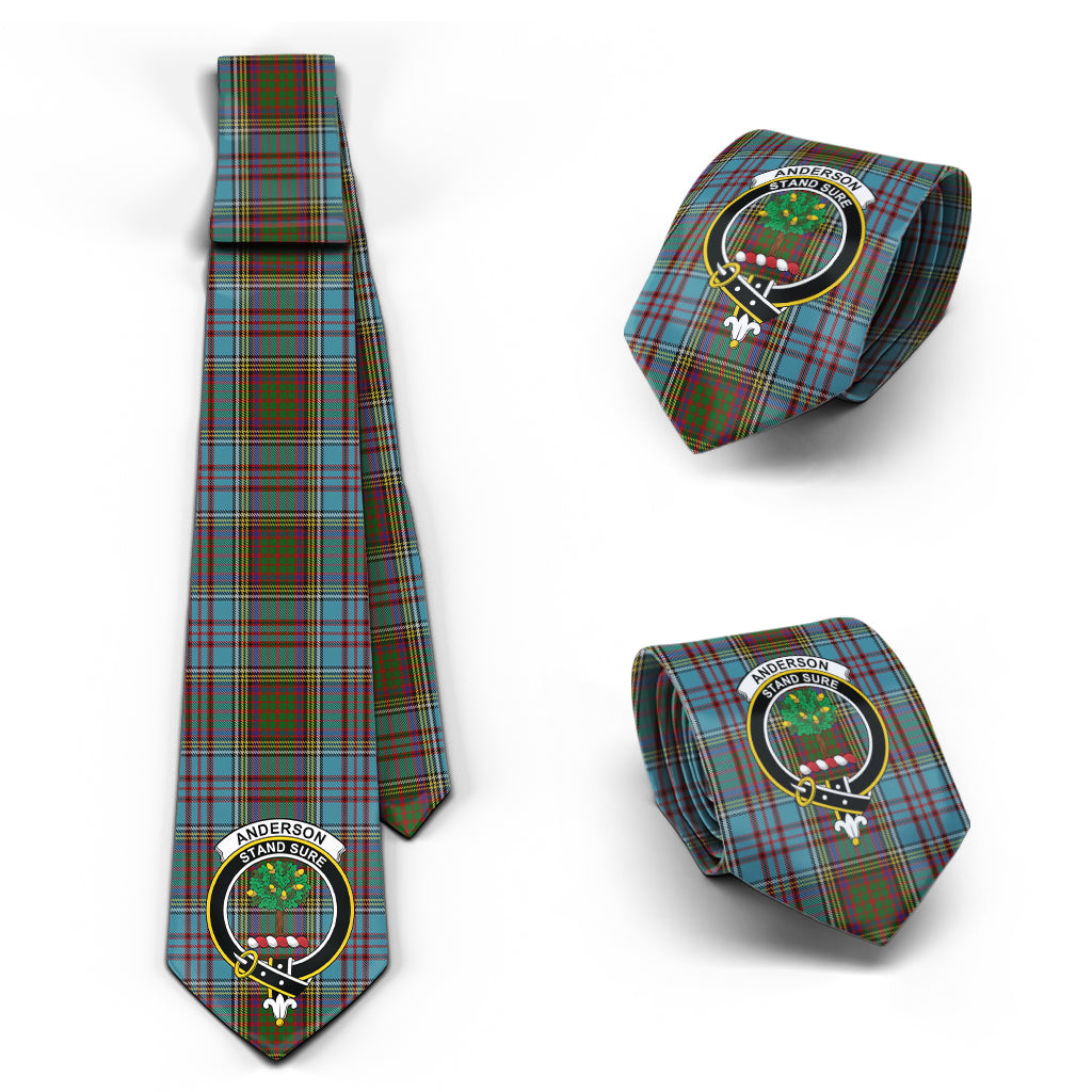 Anderson Tartan Classic Necktie with Family Crest Necktie One Size - Tartan Vibes Clothing