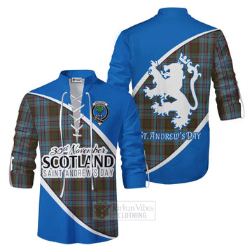 Anderson Family Crest Tartan Ghillie Kilt Shirt Celebrate Saint Andrew's Day in Style