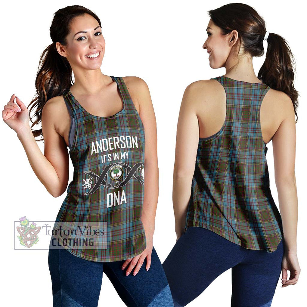 Anderson Tartan Women's Racerback Tanks with Family Crest DNA In Me Style 4XL - Tartanvibesclothing Shop