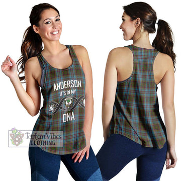 Anderson Tartan Women's Racerback Tanks with Family Crest DNA In Me Style