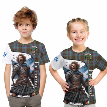 Anderson Crest Tartan Kid T-Shirt Inspired by the Freedom of Scottish Warrior