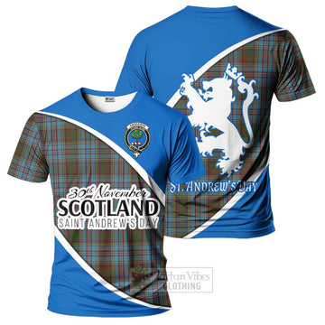 Anderson Family Crest Tartan T-Shirt Celebrate Saint Andrew's Day in Style