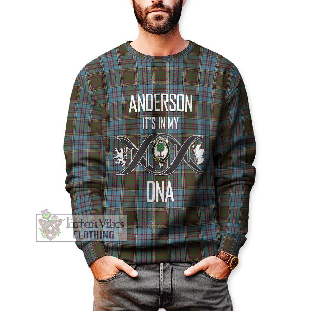 Anderson Tartan Sweatshirt with Family Crest DNA In Me Style Unisex - Tartanvibesclothing Shop