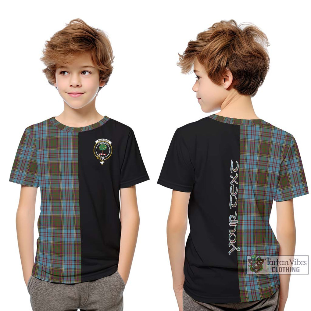 Anderson Tartan Kid T-Shirt with Family Crest and Half Of Me Style Youth XL Size14 - Tartanvibesclothing Shop