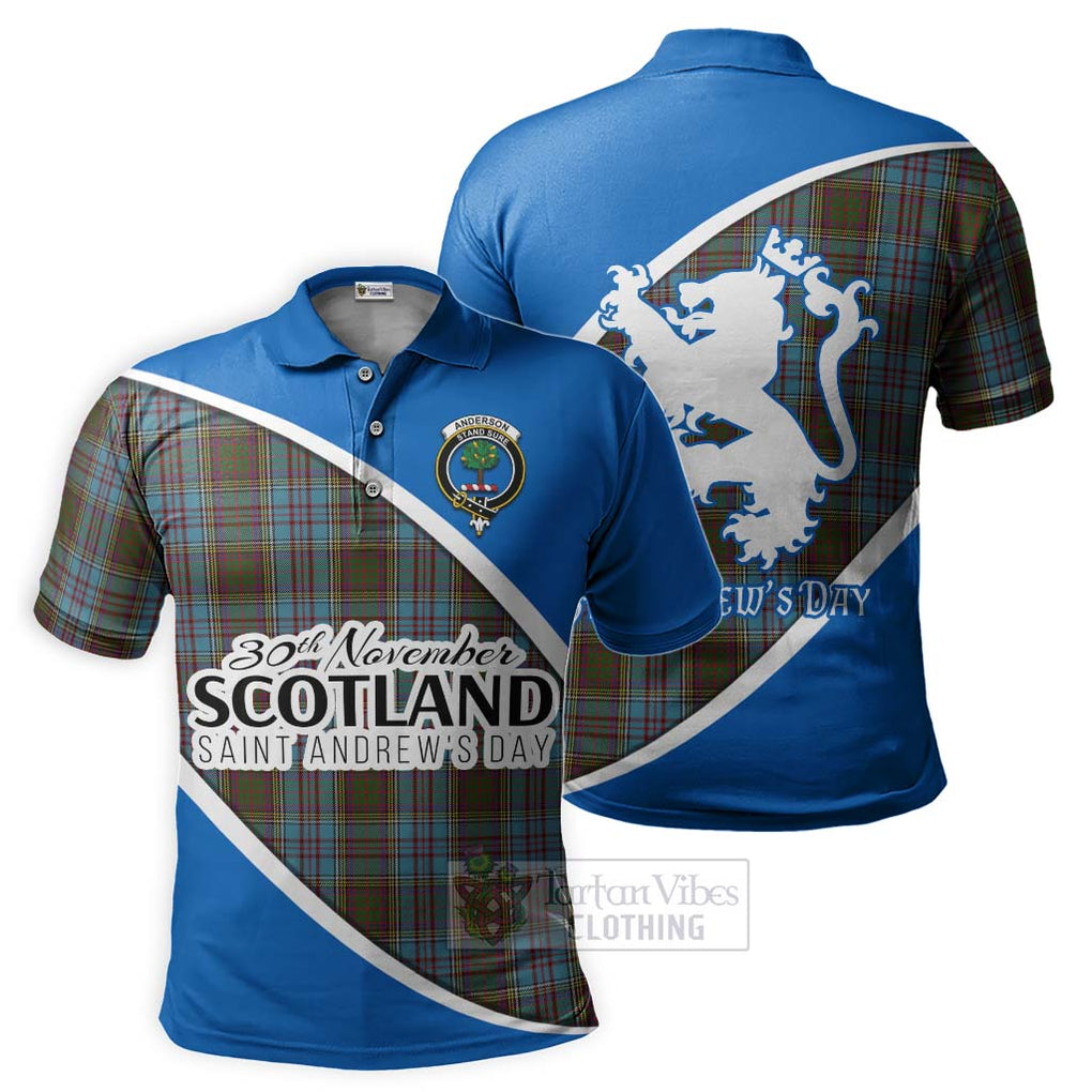 Tartan Vibes Clothing Anderson Family Crest Tartan Polo Shirt Celebrate Saint Andrew's Day in Style